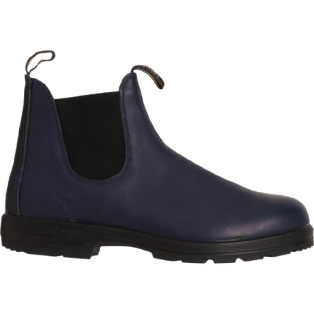 BLUNDSTONE MEN'S 2246 LEATHER CHELSEA BOOTS WATER RESISTANT NAVY BLUE